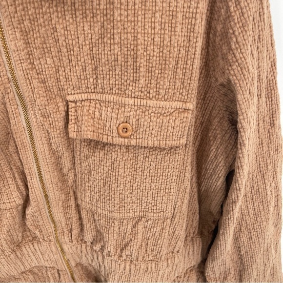 J. Crew Zip-Front Cinched Dress Corduroy Tan Sz 18 Women’s Long Sleeves - Picture 6 of 11